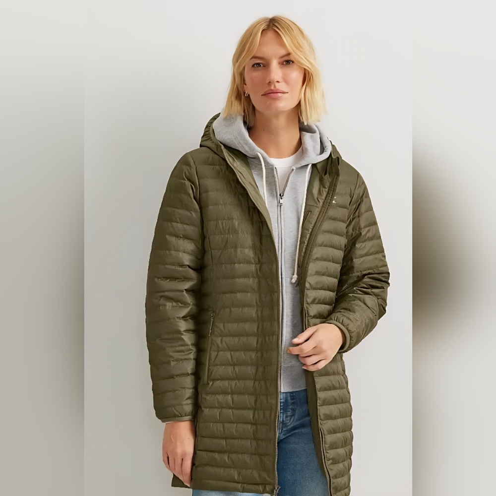 Eddie Bauer Microlight Packable Down Jacket XXL - Alder (Olive Green) NEW